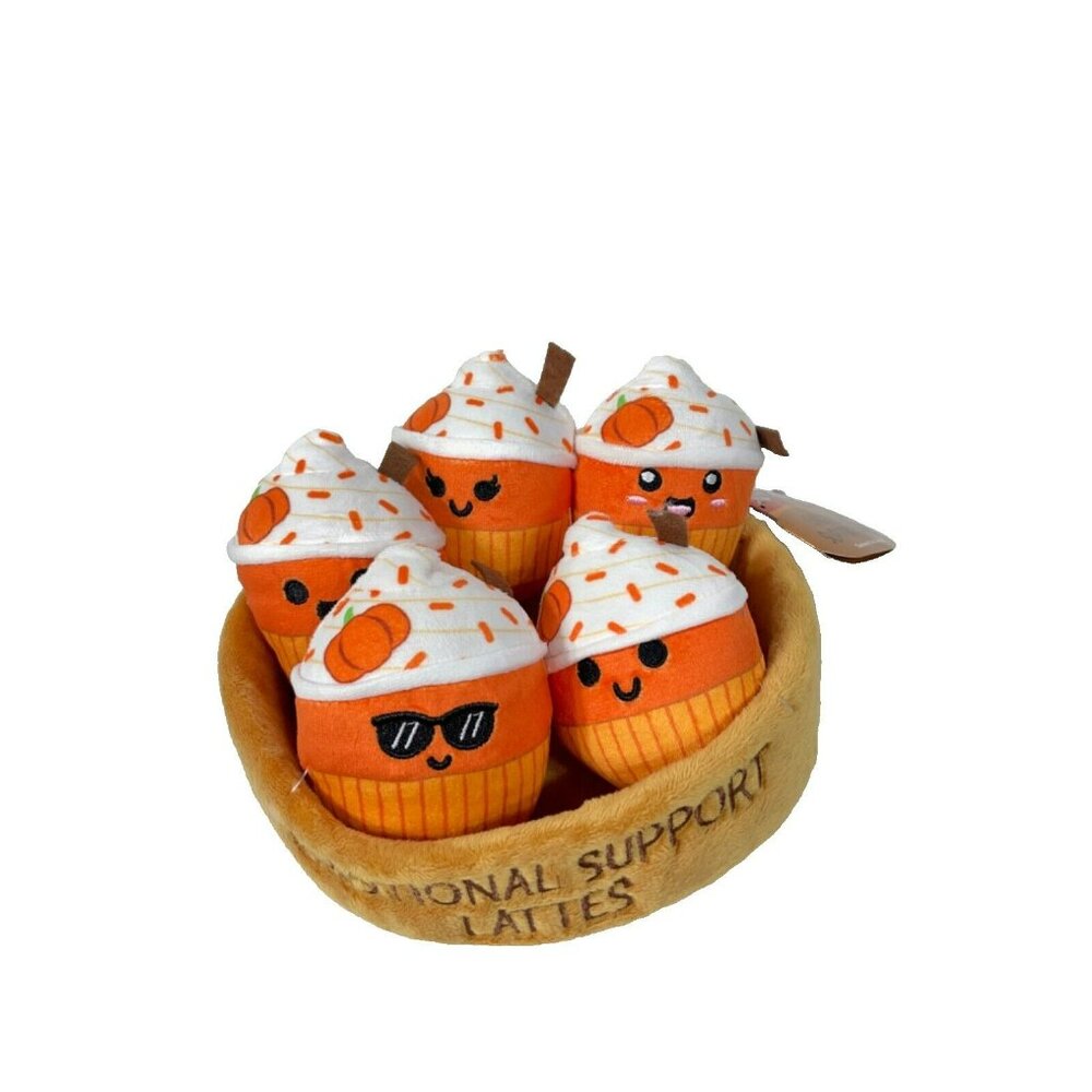 EMOTIONAL SUPPORT PUMPKIN SPICE LATTE Fall Mini Plush 6 Piece Set - Picture 3 of 12